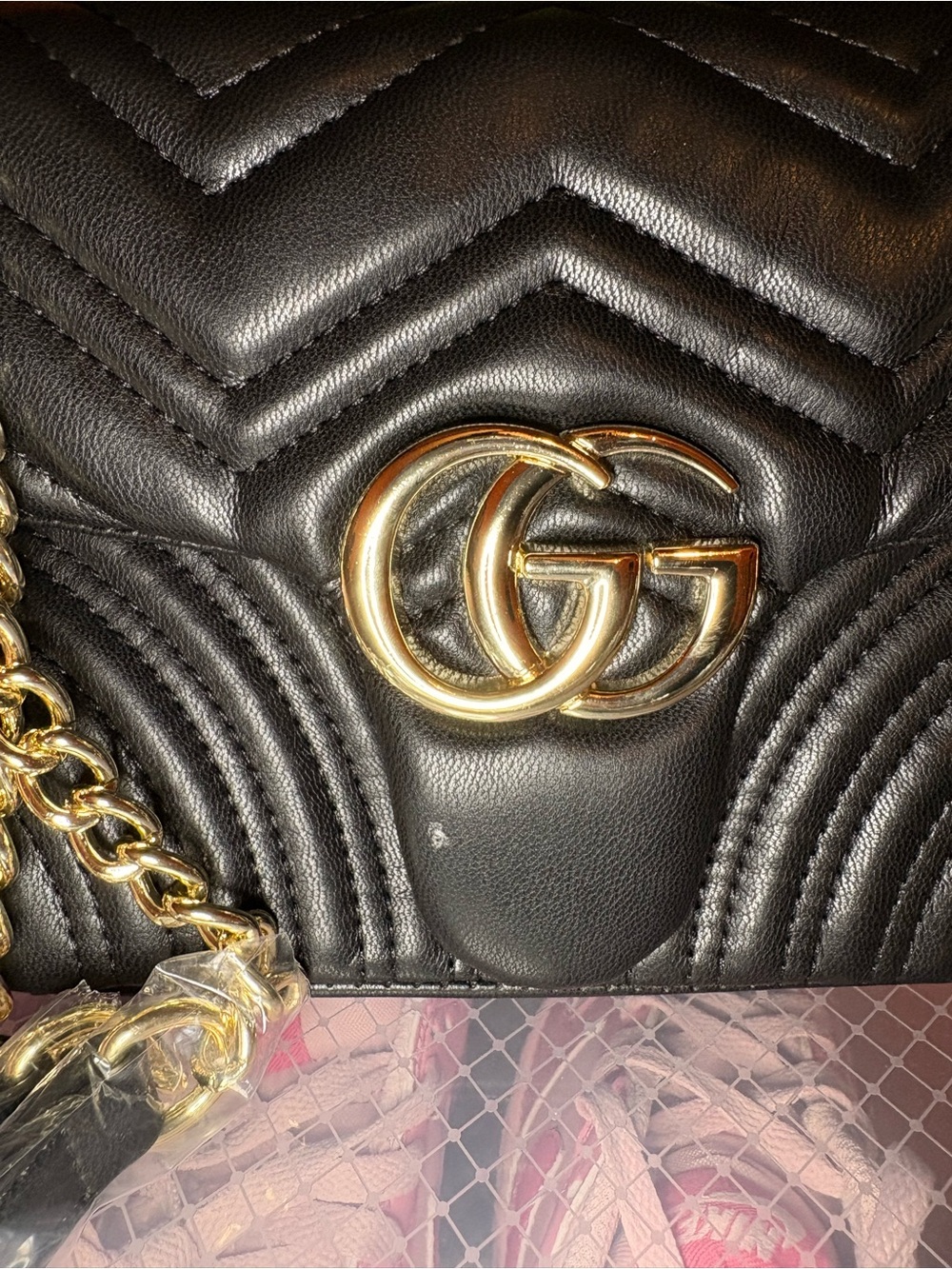Black quilted shoulder bag - Picture 2 of 4